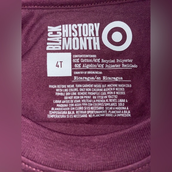 BLACK HISTORY MONTH TSHIRT X TARGET KIDS TEES GRAPHIC TSHIRT NWT UNISEX SIZE 4T - Picture 6 of 6